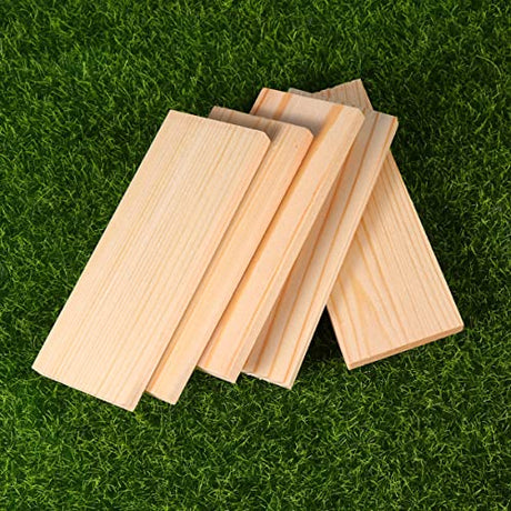 MAGICLULU 20pcs Decorative Small Wood Unfinished Craft Carving Basswood Minatures Crafts Blank Wood Board DIY Handmade Wood Planks Pine Wood Board MAGICLULU