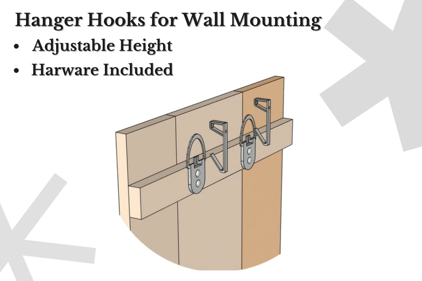 Farmhouse Mix Solid Wood Queen Headboard - Handcrafted Floating Wall Mount, Adjustable Height - WoodArtSupply