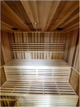 Canadian Red Cedar Wood Swedish 72" 4 to 6 Person Sauna Spa with 9KW Wet/Dry Heater, Rocks, Interior Lighting, and Digital Panel Generic