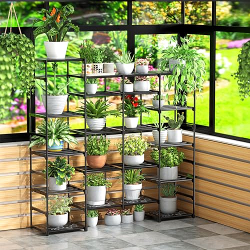 Kottwca 4 Row 10 Tier Large Shoe Rack Organizer for Closet Entryway, 72-80 Pair Shoe Boot Storage Rack, Metal Shoe Shelf Big Vertical Stackable Shoe Kottwca