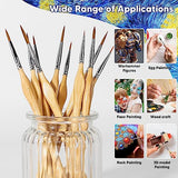 Miniature Paint Brushes, 10PC Fine Detail Paint Brush Set, Mini Small Painting Brushes for Art, Crafts, Acrylic, Watercolor, Oil, Model, Face, KIASON