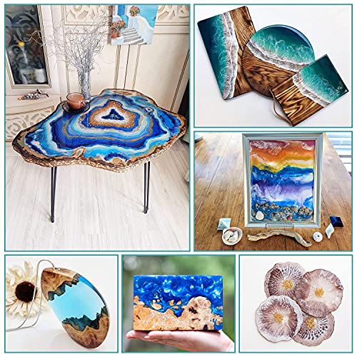 SmartArt Epoxy Resin 2 Gallon Kit | Easy to Use, Crystal Clear, Super Glossy, Durable, UV Resistant | for Arts & Crafts, Jewelry, Tabletops, Casting East Coast Resin