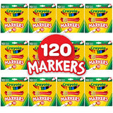 Crayola Broad Line Markers Bulk, 12 Marker Packs with 10 Colors Crayola