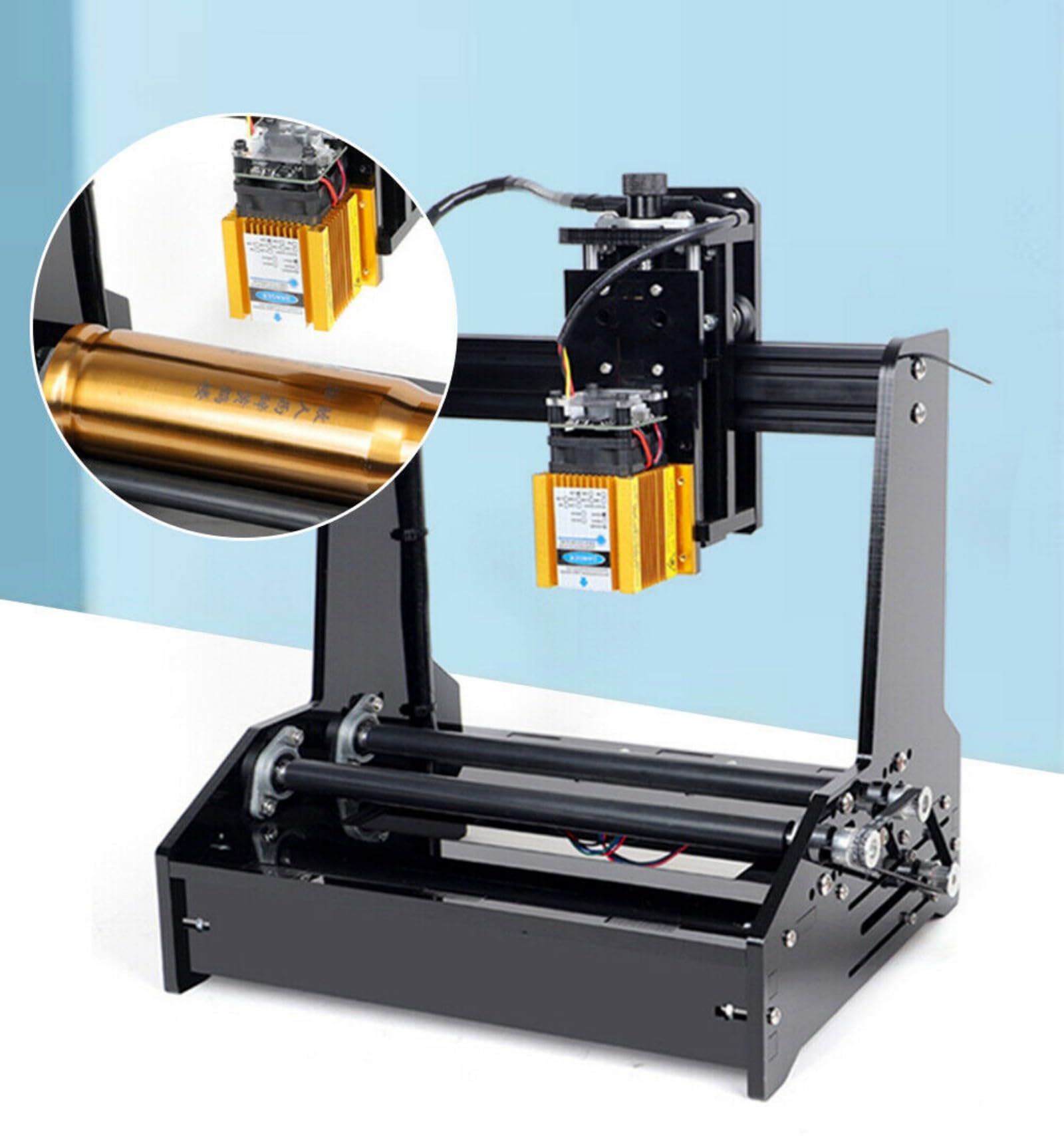 awolsrgiop 15W Cylindrical Engraving Machine Desktop Metal Engraver Printing Portable, Used for Marking Machine, Engraving Machine, Welding Machine, - WoodArtSupply