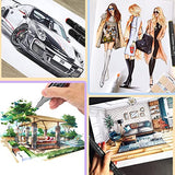 alchilalart 80-Colors Alcohol Based Markers, Alcohol Markers Set, Dual Tip Alcohol Sketching Drawing Markers Animation for Adults Kids alchilalart