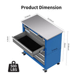 LARBANKE 5-Drawer Rolling Tool Chest,Tool Cabinet on Wheels with Keyed Locking System and Drawer Liners,Tool Chest with Link Buckle and can be LARBANKE