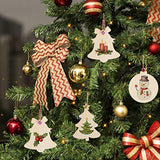 DIYASY Christmas Wood Ornaments for Crafts,60 Pcs DIY Unfinished Wood Cutouts Kit for Kids and Adults Christmas Trees Hanging Decoration DIYASY