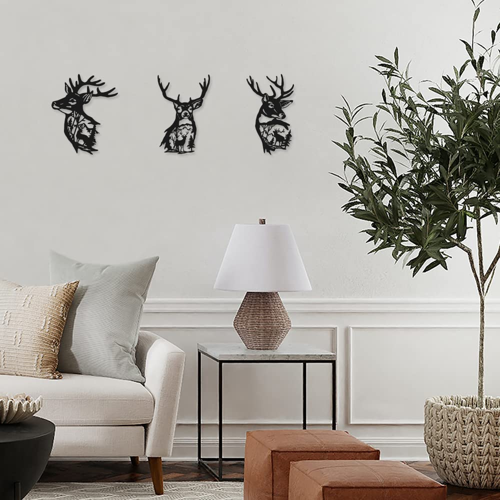 Deer Wall Decor Resin Silicone Mold, Deer Antlers Head Epoxy Casting Mold for Wall Hanging Mount Decor, DIY Door Wall Art Home Party Unique MUFUN