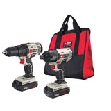 PORTER-CABLE 20V MAX* Cordless Drill Combo Kit and Impact Driver, 2-Tool (PCCK604L2) PORTER-CABLE