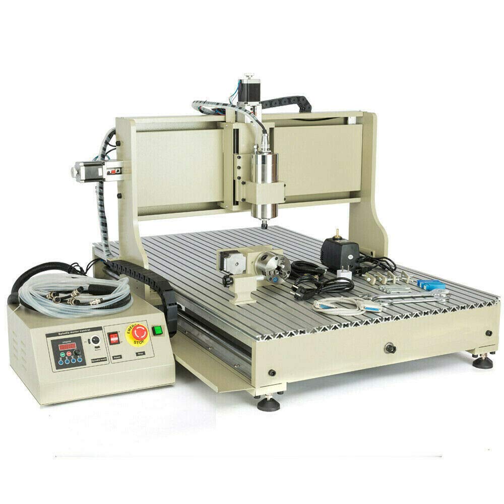 4 Axis Router Engraver USB CNC 6090, 1.5KW Engraver Milling Drilling Machine 3D Spindle Carving Drilling Machine For Wood Working Cutting Mill - WoodArtSupply