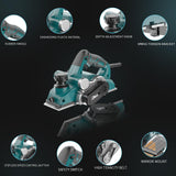DNTI 6.6amp Corded Electric Handheld Planers 17000rpm Hand Planer Power Woodworking Tool Power Handheld Planer for Wood Chamfer DIY model 58218 DNTI
