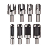 Rocaris 23-Pack Woodworking Chamfer Drilling Tool, 6pcs 1/4" Hex 5 Flute 90 Degree Countersink Drill Bits, 7pcs Three Pointed with L-Wrench, 8PCS Rocaris