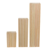 misppro 10 Pieces Blank Natural Pine Wood Rectangle Boards Panels Wooden Pieces for Art Crafts - 30cm misppro