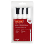 Craft Smart 6 Packs: 4 ct. (24 total) White Chisel Tip Chalk Marker Set Craft Smart