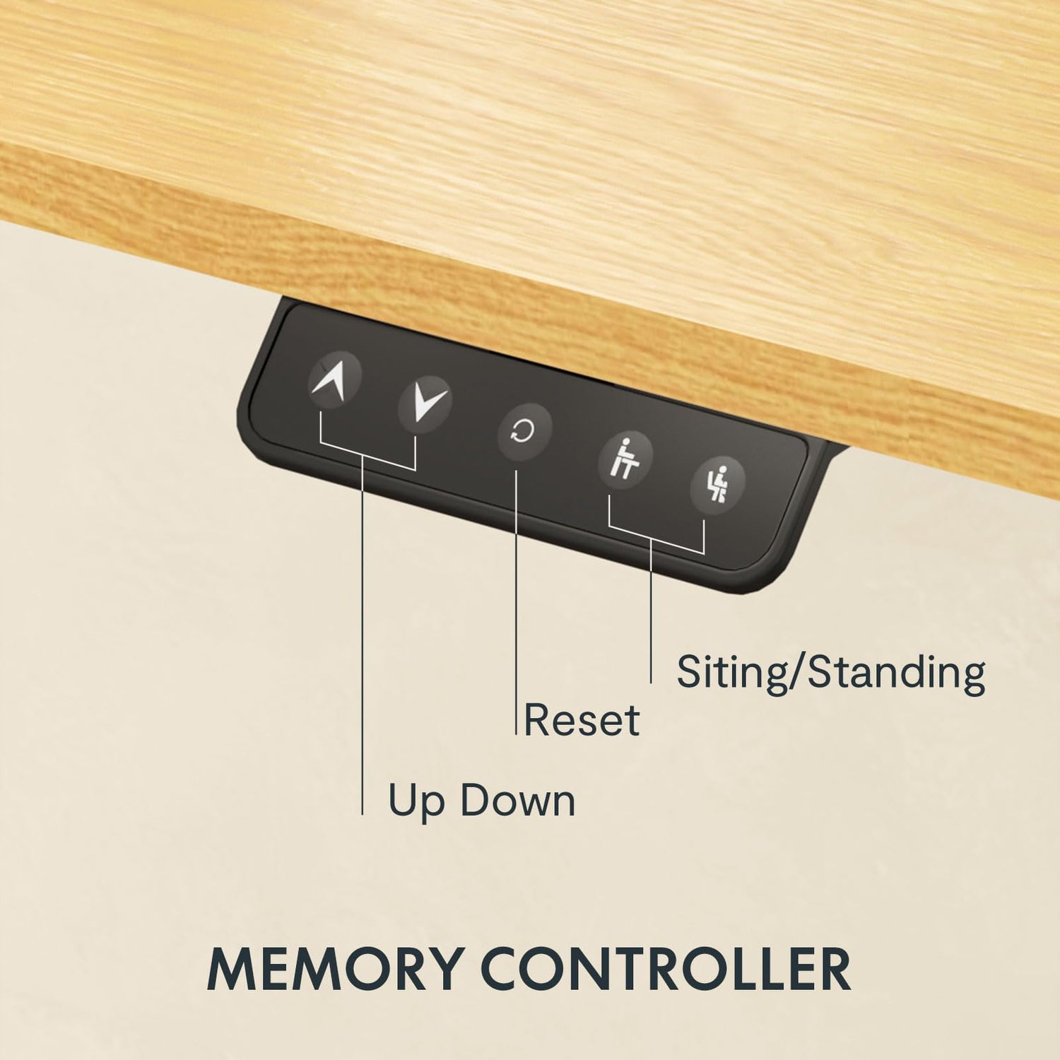 FLEXISPOT Standing Desk 63 x 30 Inch Adjustable Height Desk with Splice Board Home Office Computer Workstation Electric Sit Stand up Desk, Maple Top FLEXISPOT