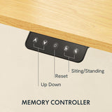 FLEXISPOT Standing Desk 63 x 30 Inch Adjustable Height Desk with Splice Board Home Office Computer Workstation Electric Sit Stand up Desk, Maple Top FLEXISPOT