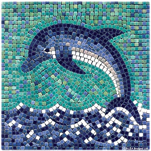 Handmade Mosaics Made Easy with Our Adult Mosaic Art Craft Kit, Square 7inch (20cm) Dolphin - WoodArtSupply