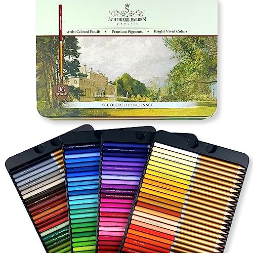 SCHPIRERR FARBEN - Premium Colored Pencils, Oil-Based Coloring Pencils, Soft-Core Color Pencil Set for Adults & Children, Non-Toxic Colored Pencil - WoodArtSupply