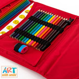 Drawing Stencils for Kids Kit & Carry Case – – Child-Safe, Non-Toxic Stencil Set with 300 Shapes, Colored Pencils, Paper, Etc. – Travel Art Supplies Art with smile