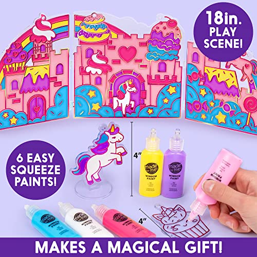 Made By Me Paint & Create Window Art Worlds Unicorn Kit – DIY Suncatcher Kit for Kids Ages 6+ – Create Your Own Suncatchers & Window Clings, Multi Made By Me