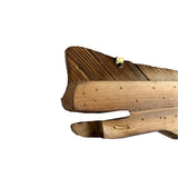 YUMBOR Rustic Wooden Nautical Hanging Handcarved Whale Wall Decor, Distressed Whale Wall Sculpture Indoor Outdoor Beach Themed Decoration 16''H YUMBOR