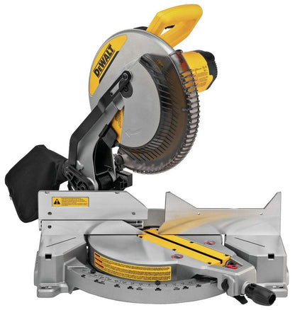 DEWALT 12-Inch Miter Saw, 15-Amp, Single Bevel, Compound (DWS715),Black - WoodArtSupply