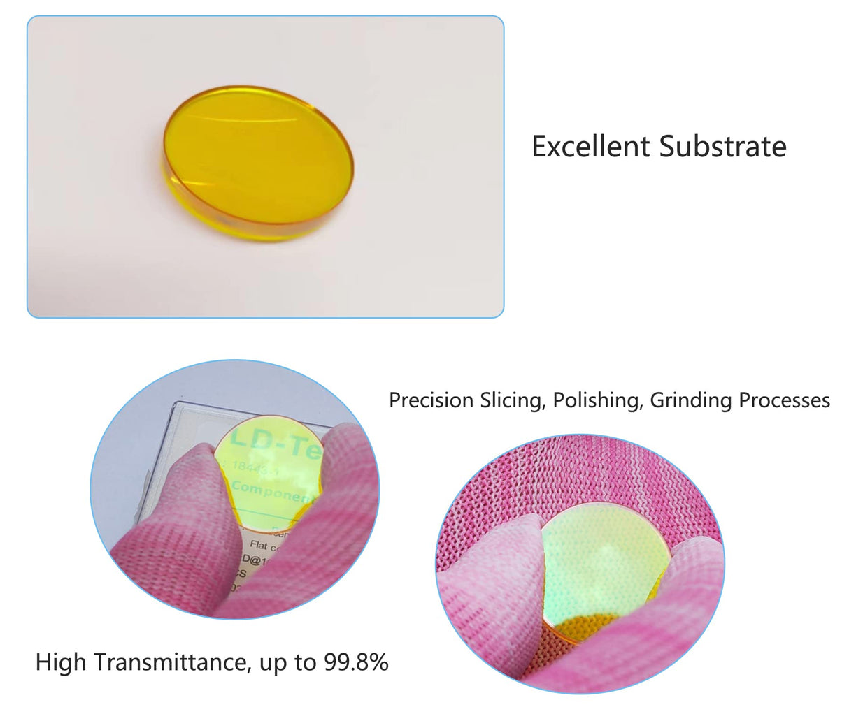LD-Teemm CO2 laser Focus Lens, 19mm laser Focal lens laser Mirror, CVD ZnSe lens (1pcs) for CO2 Laser Cutting Engraving 40W-150W Machine, LD-Teemm