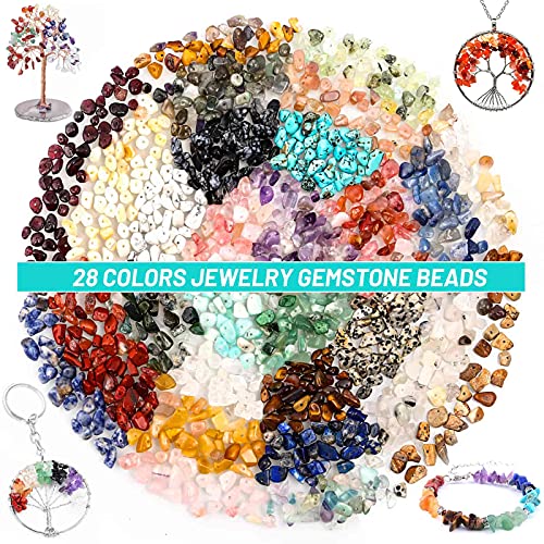 selizo Jewelry Making Kits for Adults Women with 28 Colors Crystal Beads, 1660Pcs Crystal Bead Ring Maker Kit with Jewelry Making Supplies selizo