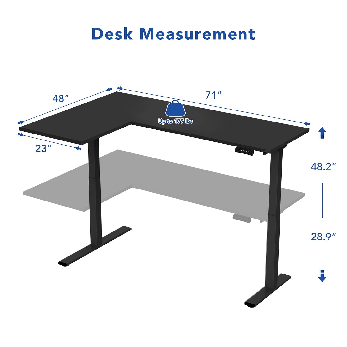 FLEXISPOT Corner Desk Dual Motor L Shaped Computer Electric Standing Desk Sit Stand Up Desk Height Adjustable Desk Home Office Table with Splice - WoodArtSupply