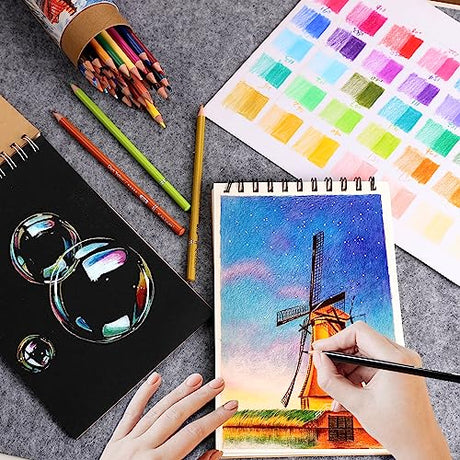 KALOUR Premium Colored Pencils,Set of 50 Colors,Artists Soft Core with Vibrant Color,Ideal for Layering Blending Shading,Color Pencils for Adults KALOUR