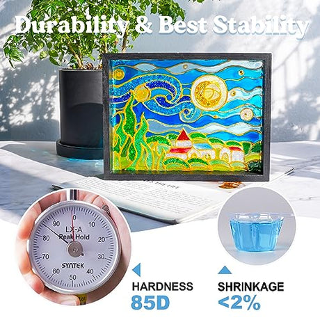 LET'S RESIN UV Resin, Upgraded 500g Crystal Clear UV Resin Hard, Low Odor Ultraviolet Epoxy Resin, UV Light Cure Solar Sunlight Activated Glue for LET'S RESIN