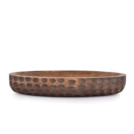 Samhita Mango Wood Decorative Bowl Home Decor Home Decorative Centerpiece Farmhouse Country, Restaurant, Café (14" x 6" x 2.3") Samhita