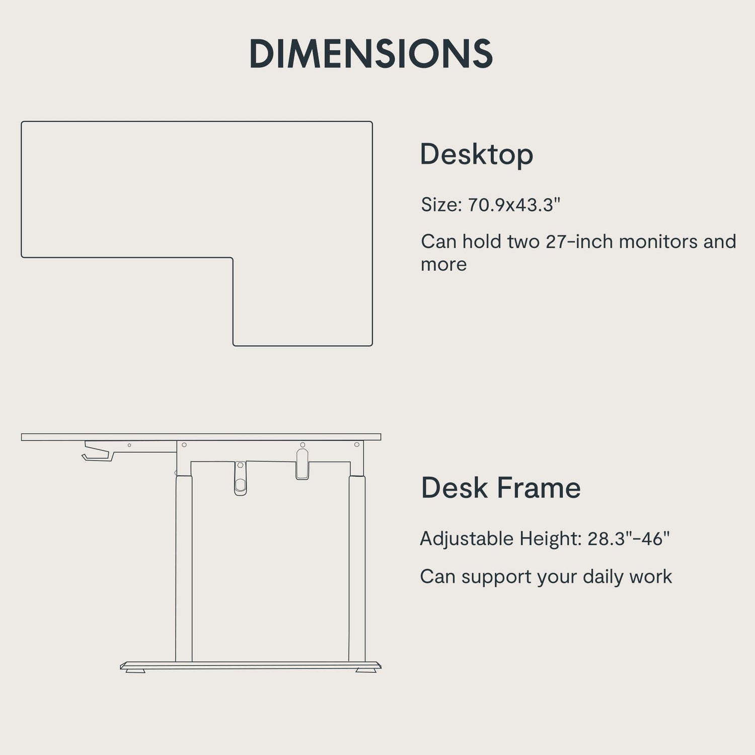 FLEXISPOT Dual Motor 4 Legs L Shaped Standing Desk Corner Desk Computer Electric Sit Stand Up Desk Height Adjustable Desk Home Office Table with FLEXISPOT