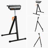 WORKESS 3 in 1 Roller Stand for Woodworking, Stable 132 Lbs Load Capacity Outfeed Roller Stand Adjustable Height 27”- 43”, Folds Easily for Portable WORKESS