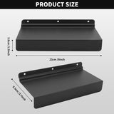 KEJJNYER 8 Pack Metal SlatWall Shelves, 4x10 Inch Slat Wall Shelves Black Flat Slat Board Shelving Slat Wall Panel Shelves for Shoes Retail Display KEJJNYER