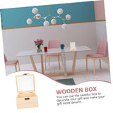 Unomor 2pcs Boxes Wooden Storage Box Small Wooden Boxes Car Interior Wood Boxes for Crafts Wood Crates Unfinished Wood Treasure Wood Unpainted Unomor