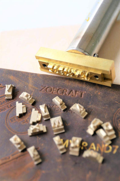 26 Interchangeable Alphabet Letter Stamp with T-Slot Holder/Customized Brass Stamp/Leather Stamp/Wood Stamping/Hot Foil Stamp/Number,Alphabet DIY Die