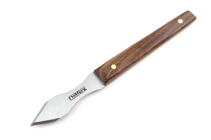 Narex Dual Bevel Marking Knife Stainless Steel Blade Rosewood Handle Finger Indents (0.030" Thick Blade) - WoodArtSupply