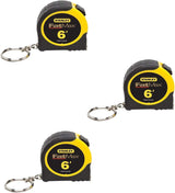 Stanley Fat Max FMHT33706W 1/2 X 6' Fatmax Keychain Tape Measure, 3 Pack Stanley