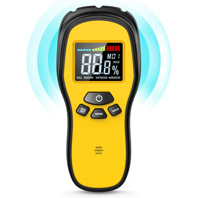 Pinless Moisture Meter - Povlen Wood Moisture Meter Digital Moisture Detector for Lumber Drywall Firewood Masonry Woodworking Plaster Floor Concrete