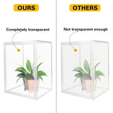 GUDEMAY Clear Stackable Plastic Storage Bins with Magnetic Lid, Dustproof Book & Cosmetic Display Cases, Large Figures Collectibles Showcase, Shoe GUDEMAY