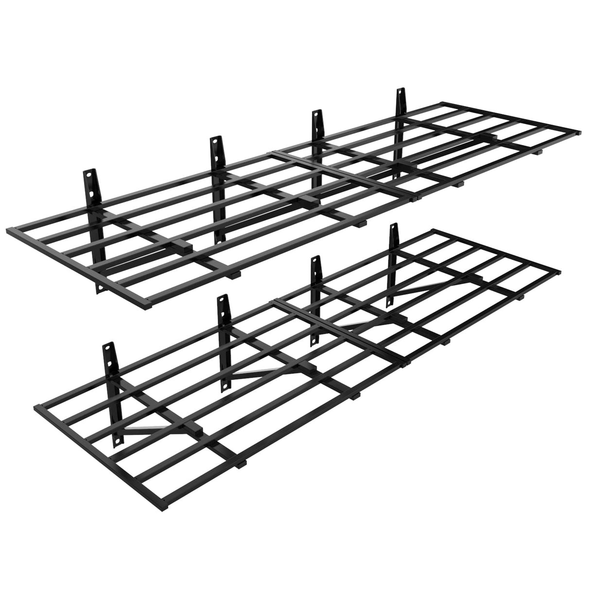FLEXIMOUNTS 2x6ft Heavy Duty Garage Storage Shelving,1600lbs Weight Capacity, 2-Pack Wall Shelf Garage Organization System, 24-inch-by-75-inch Garage FLEXIMOUNTS