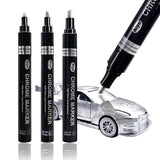 Liquid Mirror Chrome Marker, 3PCS DIY Silver Liquid Chrome Oil-based Paint Marker Pen for Any Surfac PeaMirmy