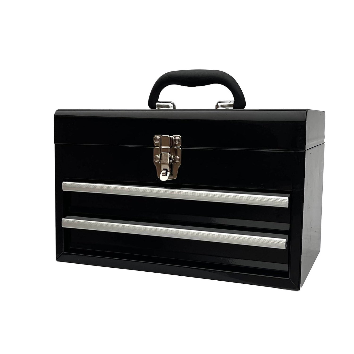 Workington Portable Metal Tool Chest with 2 Drawers, 14" 2-Drawer Tool Chest Cabinet with Ball Bearing Drawer Slides, Steel Tool Storage Box Workington