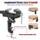 Nuovoware Table Vise 3 Inch, 360° Swivel Base Universal Home Vise Portable Bench Clamp, Clamp-on Vise Bench Clamps Fixed Tool for Woodworking, Nuovoware