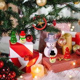 Honbay 12PCS Unfinished Wooden Christmas Tree Snowman Wood Christmas Ornaments Blank Woodn Peg Dolls for Art Painting Craft Projects HONBAY