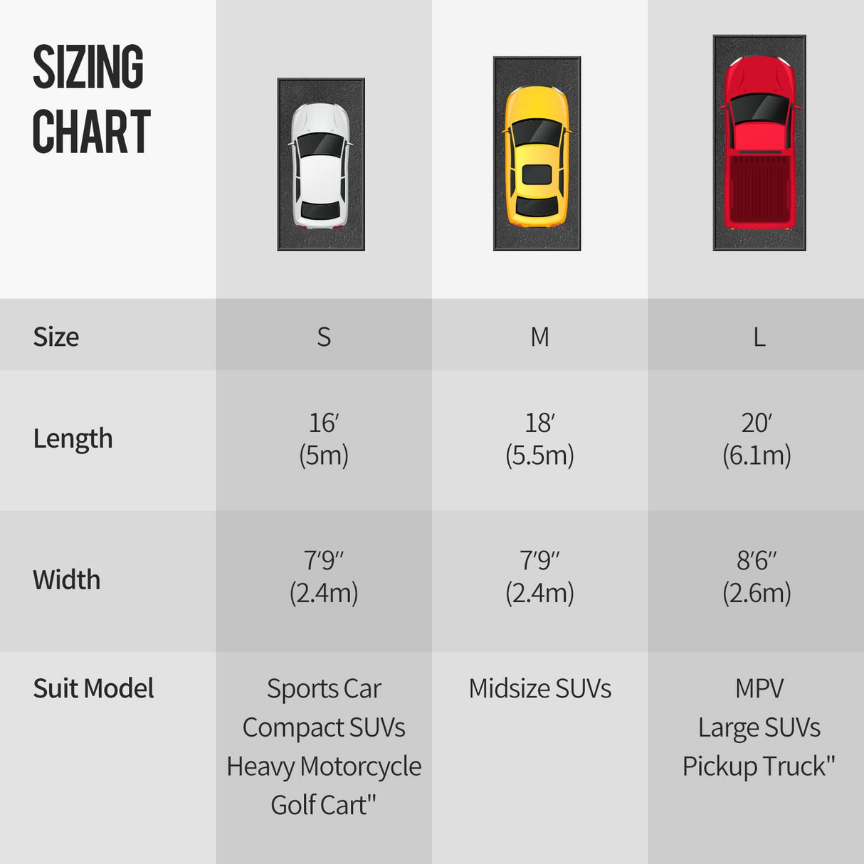 WELKIN Containment Mat,(7'9" x 18'),Non-Slip Garage Floor Mat - Heavy Duty Waterproof Protection from Snow, Rain and Mud for Cars WELKIN