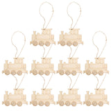 Blank Wood Crafts 20 Pcs Christmas Ornaments Train Shape Unfinished Wood Crafts Wood Slices for Home Christmas Decor Wood Centerpiece SEWACC