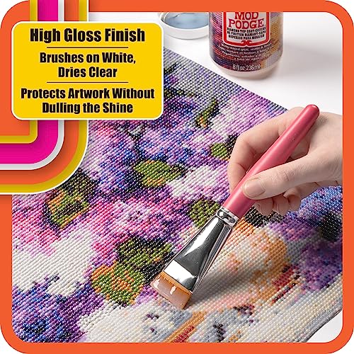 Mod Podge Top Coat, Premium All-in-One Glue, Sealer, and Finish Perfect for Preserving Diamond Puzzle Arts and Crafts Projects, CS27590, Clear Mod Podge