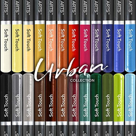 Castle Arts Themed 24 Colored Pencil Set in Tin Box, perfect Urban sketching colors featuring quality, smooth colored cores, superior blending & Castle Art Supplies